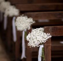 Bout de banc décoré pour mariage - Boutique Vergez Tarnos